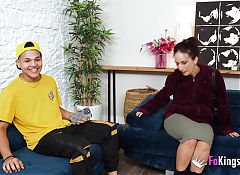 35 years old MILF makes a porno to fulfill fantasies. Rebeka Rock!